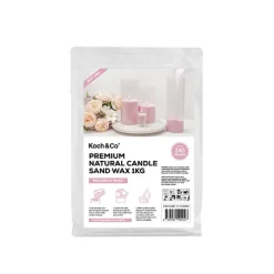 Crystal Natural Candle Sand Wax with 40 Wicks Soft Pink 1kg