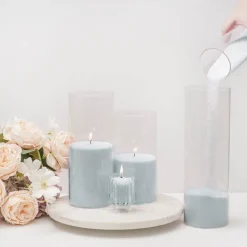 Crystal Natural Candle Sand Wax with 40 Wicks Aqua (1kg)