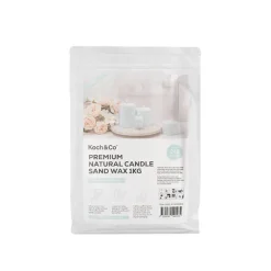 Crystal Natural Candle Sand Wax with 40 Wicks Aqua (1kg)