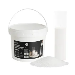 Crystal Natural Candle Sand Wax with 120 Wicks White (3kg)