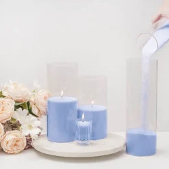 Crystal Natural Candle Sand Wax with 40 Wicks Soft Blue 1kg