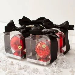 Cupcake Box Clear Base 30mic Silver (90x90x90mm) Pack 10