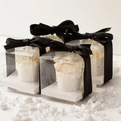 Cupcake Box Clear with Base 30mic White (90x90x90mm) Pack 10