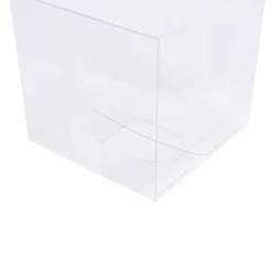 Cupcake Box Clear with Insert 30mic White (90x90x90mm) Pk 10