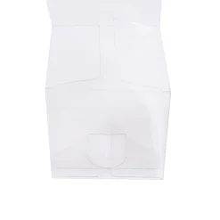 Cupcake Box Clear with Insert 30mic White (90x90x90mm) Pk 10