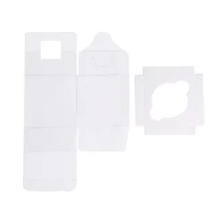 Cupcake Box Clear with Insert 30mic White (90x90x90mm) Pk 10