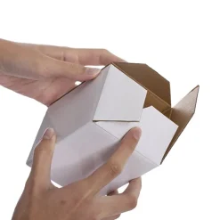 Cupcake Box with Lid and Insert White Pack 4 (10x10x10cmH)