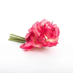 Cymbidium Orchid Bouquet Real Touch 6 Flowers Hot Pink 25cmH