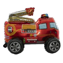 3D Foil Balloon Fire Engine Truck Red (61Lx47cmH)