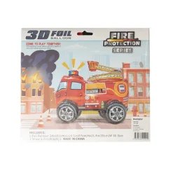 3D Foil Balloon Fire Engine Truck Red (61Lx47cmH)