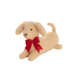 Dachshund Sausage Dog w Bow Plush Toy Brown (33x15.5x20cmH)