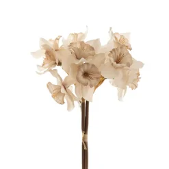 Daffodil Bunch x 9 Heads Nude Beige (40cmH)