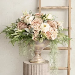 Daffodil Bunch x 9 Heads Nude Beige (40cmH)