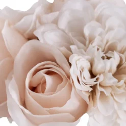 Dahlia & Cabbage Rose Bouquet Nude (28cmH)