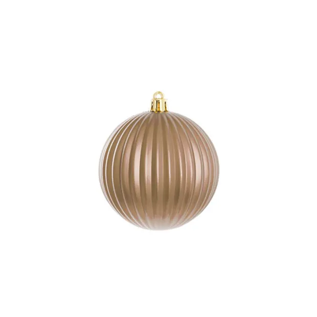 Decorative Assorted Hanging Baubles Set 24 Rose Gold (8cmD)