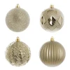 Decorative Assorted Hanging Baubles Set 24 Champagne (8cmD)
