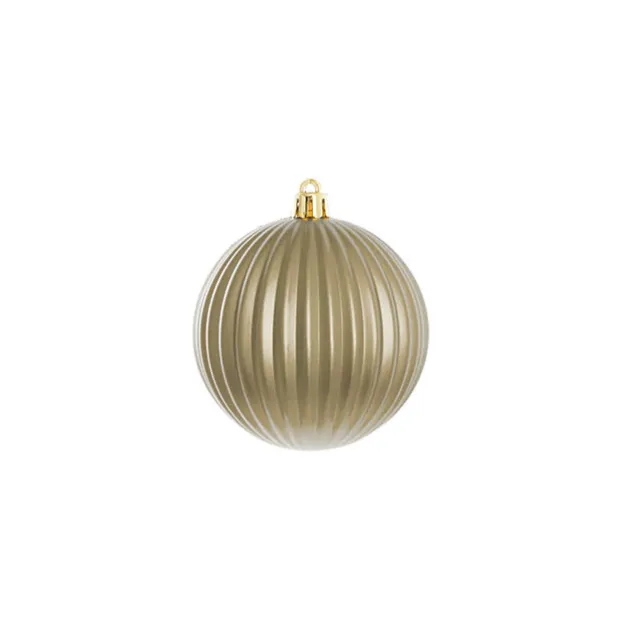 Decorative Assorted Hanging Baubles Set 24 Champagne (8cmD)
