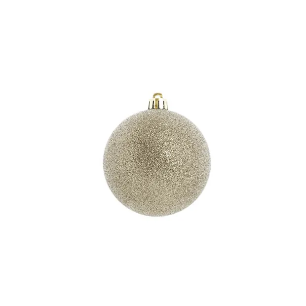 Decorative Assorted Hanging Baubles Set 24 Champagne (8cmD)