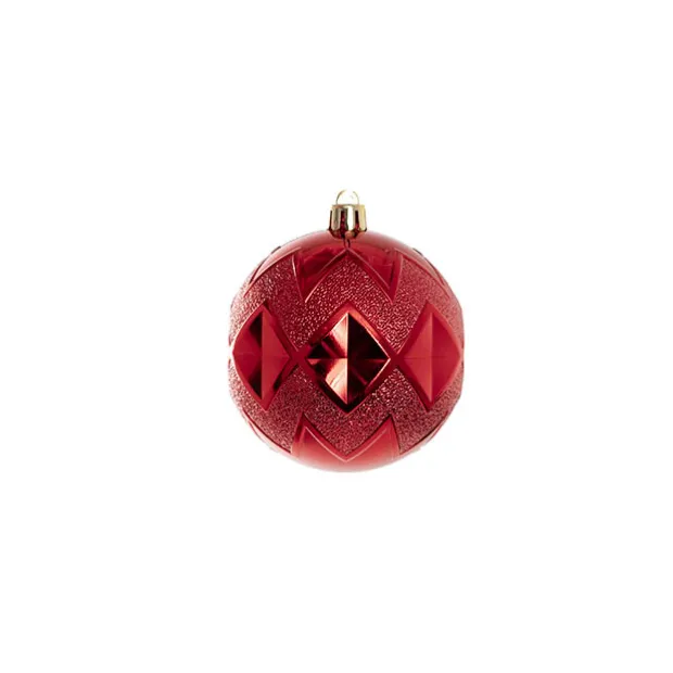Decorative Assorted Hanging Baubles Set 24 Red (8cmD)