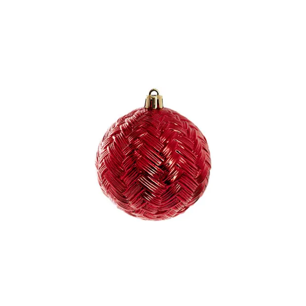 Decorative Assorted Hanging Baubles Set 24 Red (8cmD)