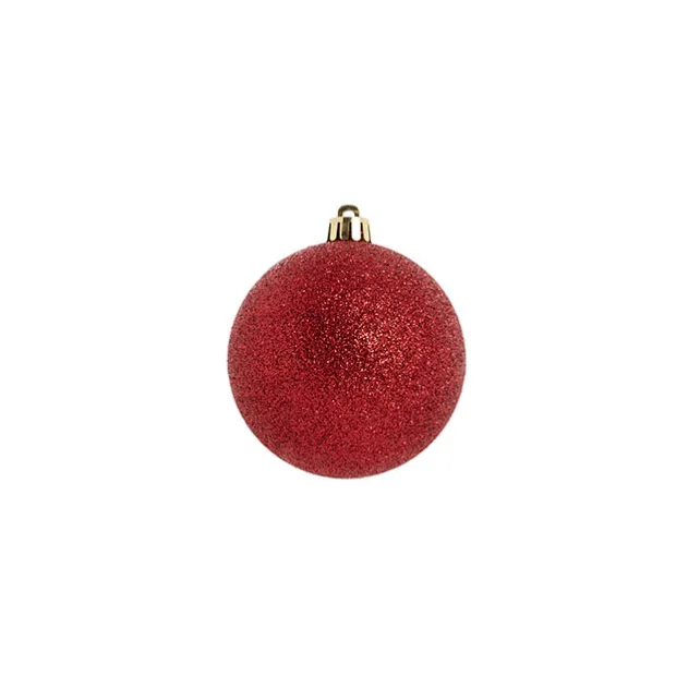 Decorative Assorted Hanging Baubles Set 24 Red (8cmD)