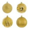 Decorative Assorted Hanging Baubles Set 24 Gold (8cmD)