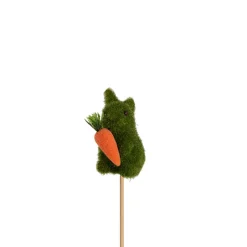 Decorative Bunny Rabbit Pick w Carrot Pack 2 Green (25cmH)
