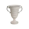 Decorative Flute Metal Vase Antique White (30.5x24x35.5cmH)