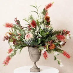 Decorative Flute Metal Vase Pot Vintage Silver (16x27.5cmH)