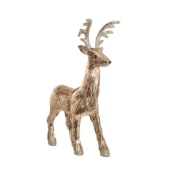 Decorative Grand Standing Reindeer Gold (51x23x74cmH)