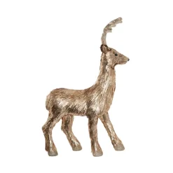Decorative Grand Standing Reindeer Gold (51x23x74cmH)