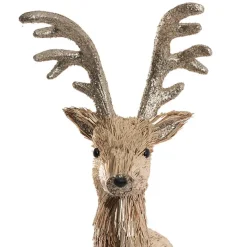 Decorative Grand Standing Reindeer Gold (51x23x74cmH)