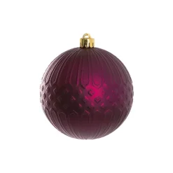 Decorative Hanging Baubles Set 6 Plum (10cmD)