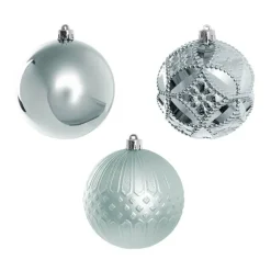 Decorative Hanging Baubles Set 6 Ice Blue (10cmD)