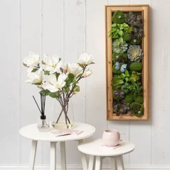 Decorative Succulent & Moss Wall Frame (80x30x7cm)