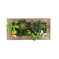 Decorative Succulent Arrangement Wall Frame (49.5x24.5x6cm)