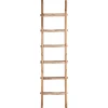 Decorative Wooden Ladder Washed Brown (48x5x193cmH)