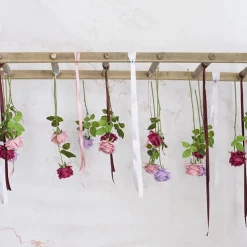 Decorative Wooden Ladder Washed Brown (48x5x193cmH)