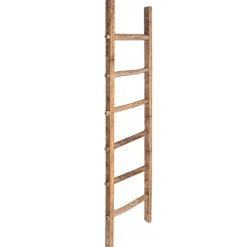 Decorative Wooden Ladder Washed Brown (48x5x193cmH)
