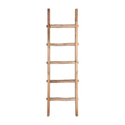 Decorative Wooden Ladder Washed Brown (47x5.3x150cmH)