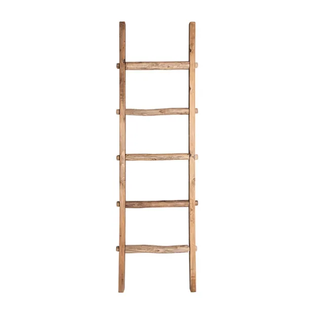 Decorative Wooden Ladder Washed Brown (47x5.3x150cmH)