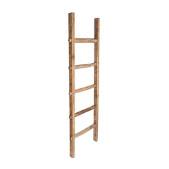 Decorative Wooden Ladder Washed Brown (47x5.3x150cmH)