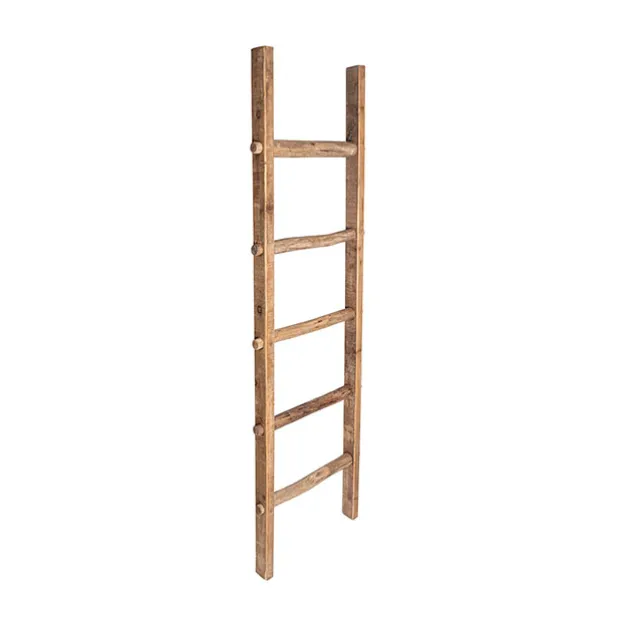 Decorative Wooden Ladder Washed Brown (47x5.3x150cmH)