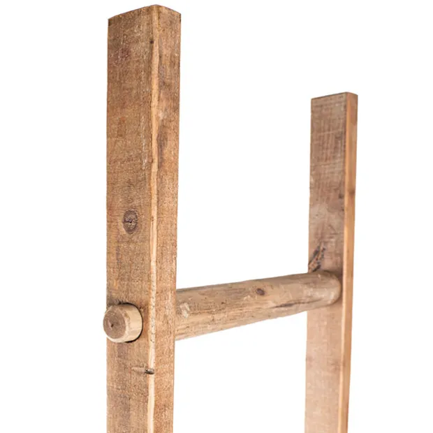 Decorative Wooden Ladder Washed Brown (47x5.3x150cmH)