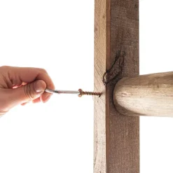 Decorative Wooden Ladder Washed Brown (47x5.3x150cmH)