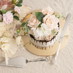 Diamante Heart Cake Knife Set (23Wx340mmL & 70Wx290mmL)