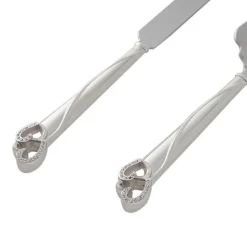 Diamante Heart Cake Knife Set (23Wx340mmL & 70Wx290mmL)