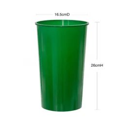Display Flower Bucket Plastic Round 4L Green (16.5Dx26cmH)