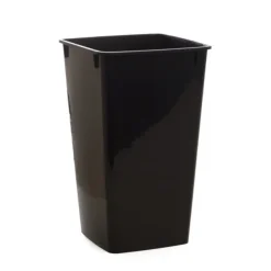 Display Flower Bucket Plastic Square 4L Black (16x16x26cmH)