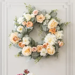 DIY Mixed Rose & Dahlia Arrangement Box Beige (26x25x6cmH)